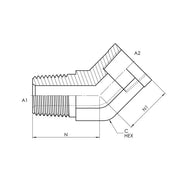 5503-02-02-FG | 02 MP - 02 FP 45 Street Elbow Forged, Carbon Steel