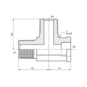 SS-5603-12-12-12 | 12 MP - 12 FP - 12 MP Tee, Stainless Steel