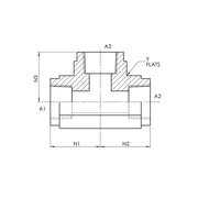 SS-5605-20-20-20 | 20 FP - 20 FP - 20 FP Tee, Stainless Steel