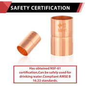 30 Pcs 1-1/4" Copper Coupling With Rolled Stop at Wholesale Price