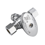1/2" PEX Expansion x 3/8" OD Compr. x 3/8" OD Compr. Dual Outlet Angle Stop Valve, 1/4 Turn (Lead Free)