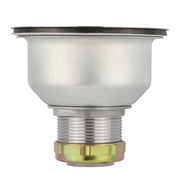 3-1/2" Kitchen Sink Deep Double Cup Drain w/ Basket