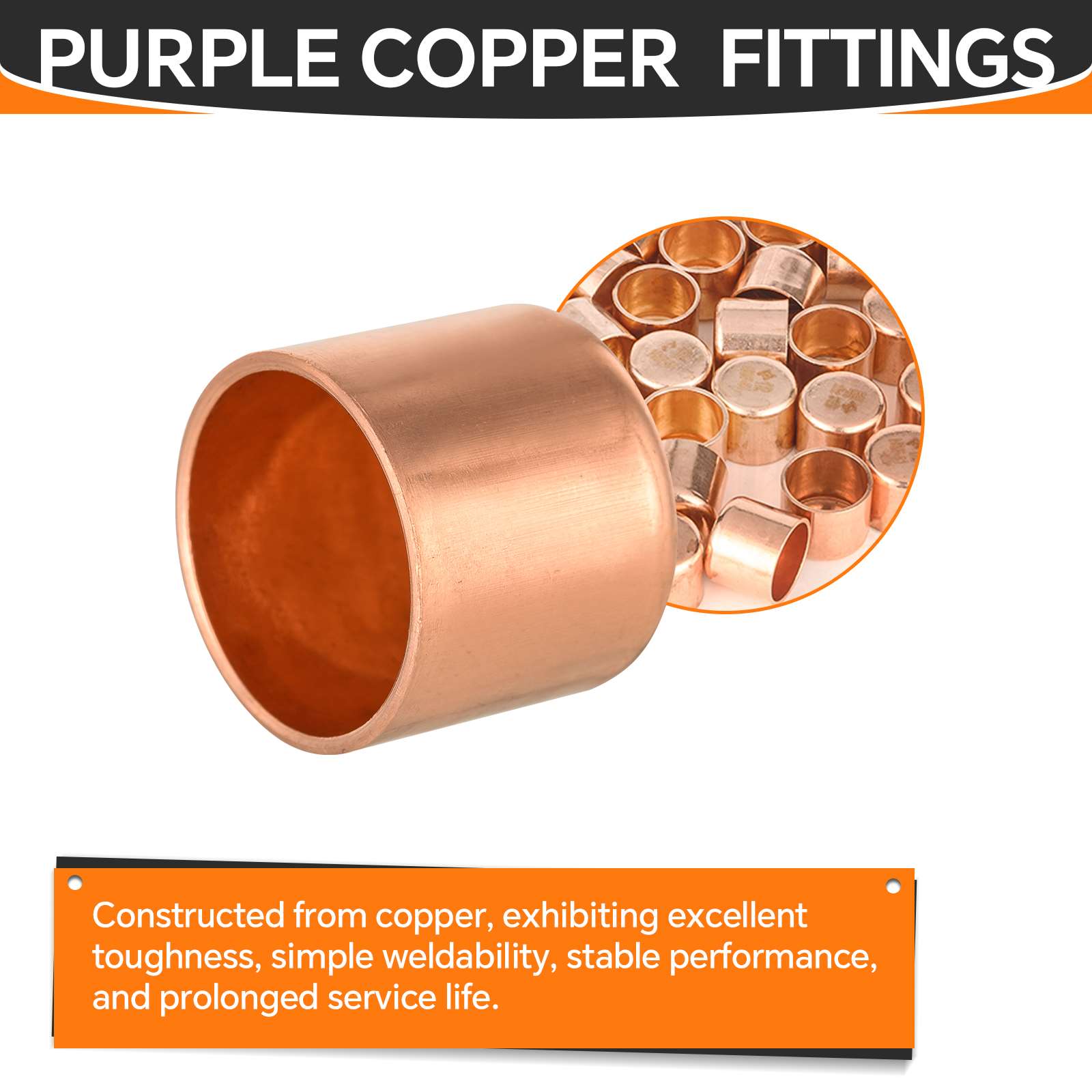 Pro 50 Pack 1/2" Solder Copper Pipe End Cap (Plug)