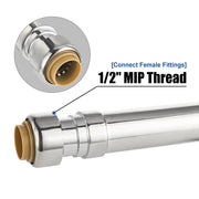 10 Pcs 1/2" Push Fit x 3/4" Hose Bibb, 6" Anti Siphon Frost Free Sillcock