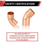 30 Pcs 1-1/2" 45º Copper Elbow at Wholesale Price
