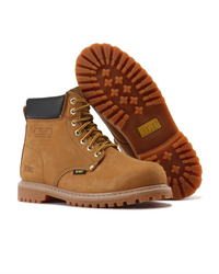 Kiwi Premium Wheat Nubuck 6" Steel Toe Water Resistant Work Boots [60100]