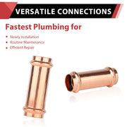 1/2" Press Copper Extended Coupling (Lead Free)