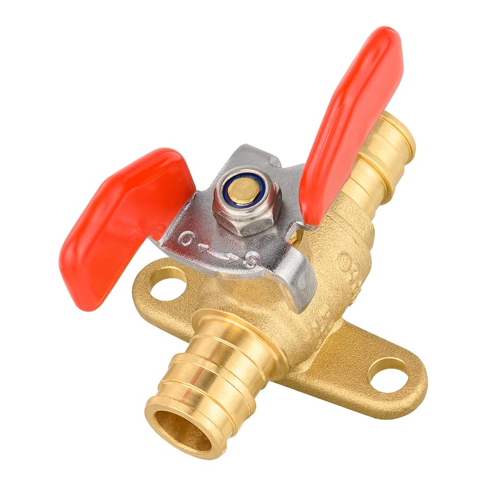 1/2" PEX-A Expansion Butterfly Valve W/Drop Ear, Red (Lead Free)