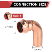 3/4" Press Copper Street Elbow (Lead Free)