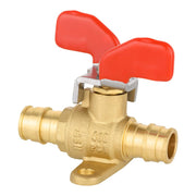10 Pcs 3/4" PEX-A Expansion Butterfly Valve W/Drop Ear, Red (Lead Free)