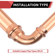 30 Pcs 1" x 3/4" Press Copper 90° Elbow (Lead Free)