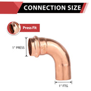 30 Pcs 1" Press Copper Street Elbow (Lead Free)