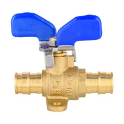 10 Pcs 1/2" PEX-A Expansion Butterfly Valve W/Drop Ear, Blue (Lead Free)