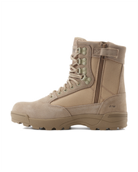 Kiwi Durable Sand Suede 6.5" Steel Toe Zipped Water Resistant Tactical Boots [60200]