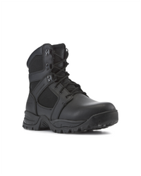 Kiwi Rugged Black Action Leather 7" Steel Toe Zipped Water Resistant Tactical Boots [60500]