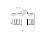 6400-08-16-O | 08 MJ - 16 MORB Straight, Carbon Steel
