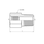 6404-12-08 | 12 FORB - 08 MP Straight, Carbon Steel