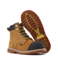 Kiwi Premium Wheat Nubuck 6" Composite Toe Waterproof Cap-Toe Work Boots [69000]