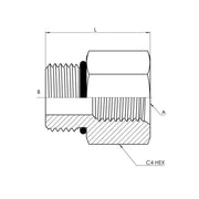 6410-16-20-O | 16 MORB - 20 FORB Straight, Carbon Steel