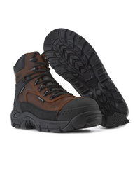 Kiwi ProGuard Brown Crazy Horse Leather Mid-Cut 6" Composite Toe Waterproof Tactical Boots [69200]