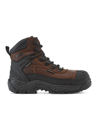 Kiwi ProGuard Brown Crazy Horse Leather Mid-Cut 6" Composite Toe Waterproof Tactical Boots [69200]