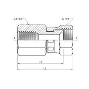 6506-16-16 | 12 FP - 12 FJS Straight, Carbon Steel