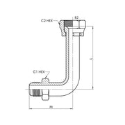 6701-L-16-16 | 16 MJ - 16 FJS Swept 90 Elbow-Long, Carbon Steel