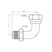 6701-16-16 | 16 MJ - 16 FJS Swept 90 Elbow, Carbon Steel