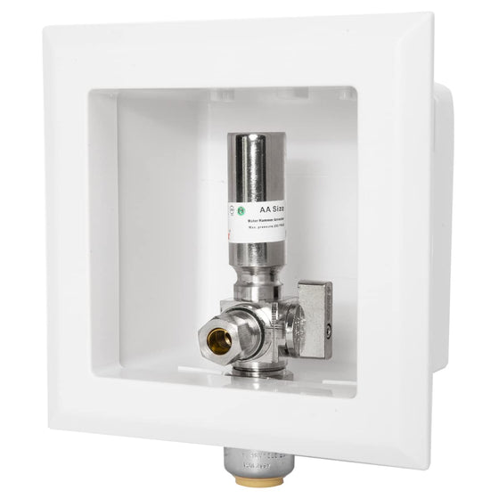 1/2" CPVC PPE Intet, Dishwasher Outlet Box, with Stainless Steel Water Hammer Arrestor
