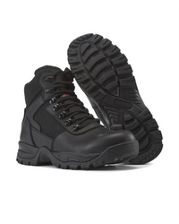 Kiwi Rugged Black Full Grain Leather Mid-Cut 6" Composite Toe Zipped Waterproof Tactical Boots [68100]
