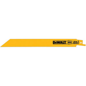 6" 10/14 TPI Metal Cutting Straight Back Bi-Metal Reciprocating Blade