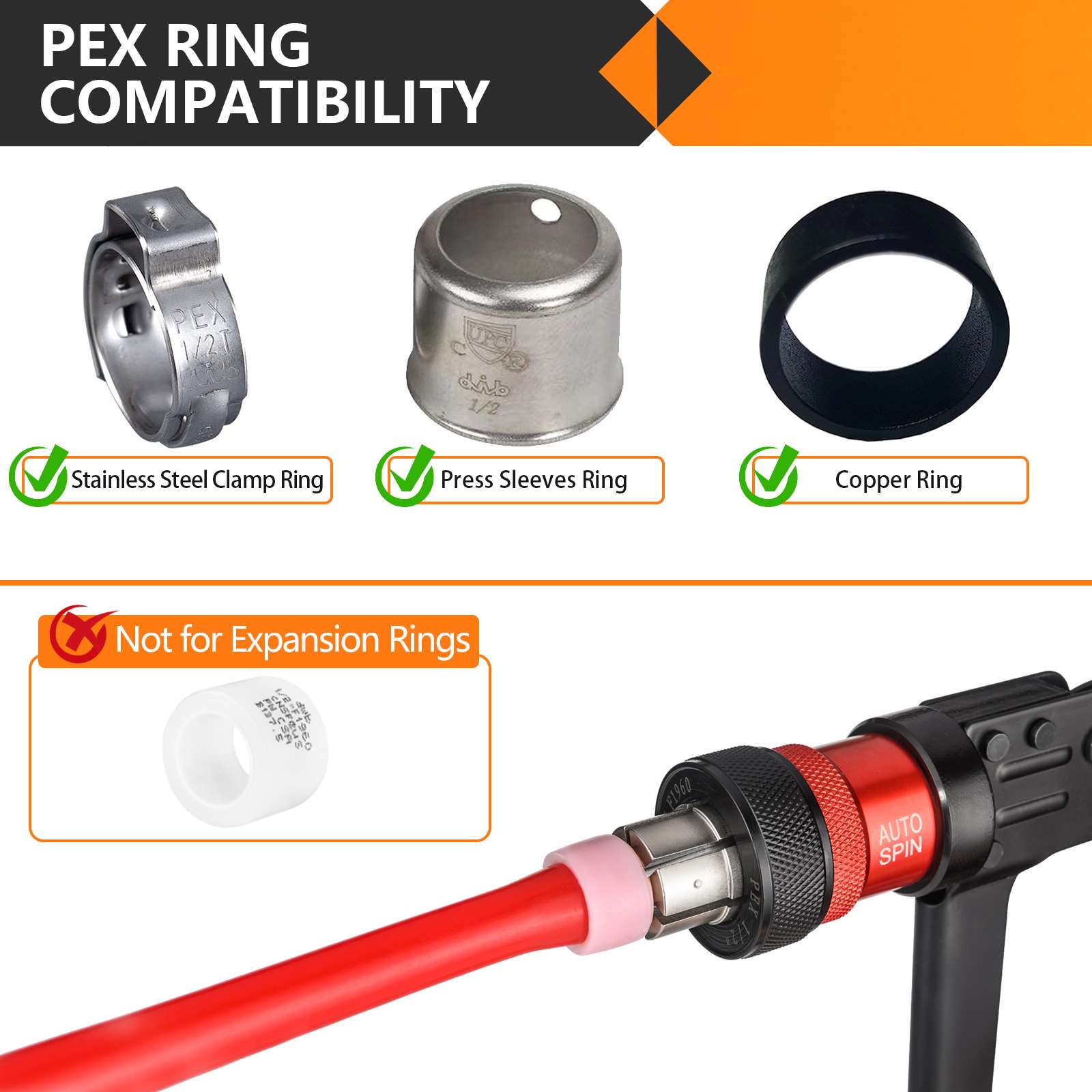 30 Pcs PEX-B Crimp 1" PEX x 1" PEX Coupling (Lead Free)