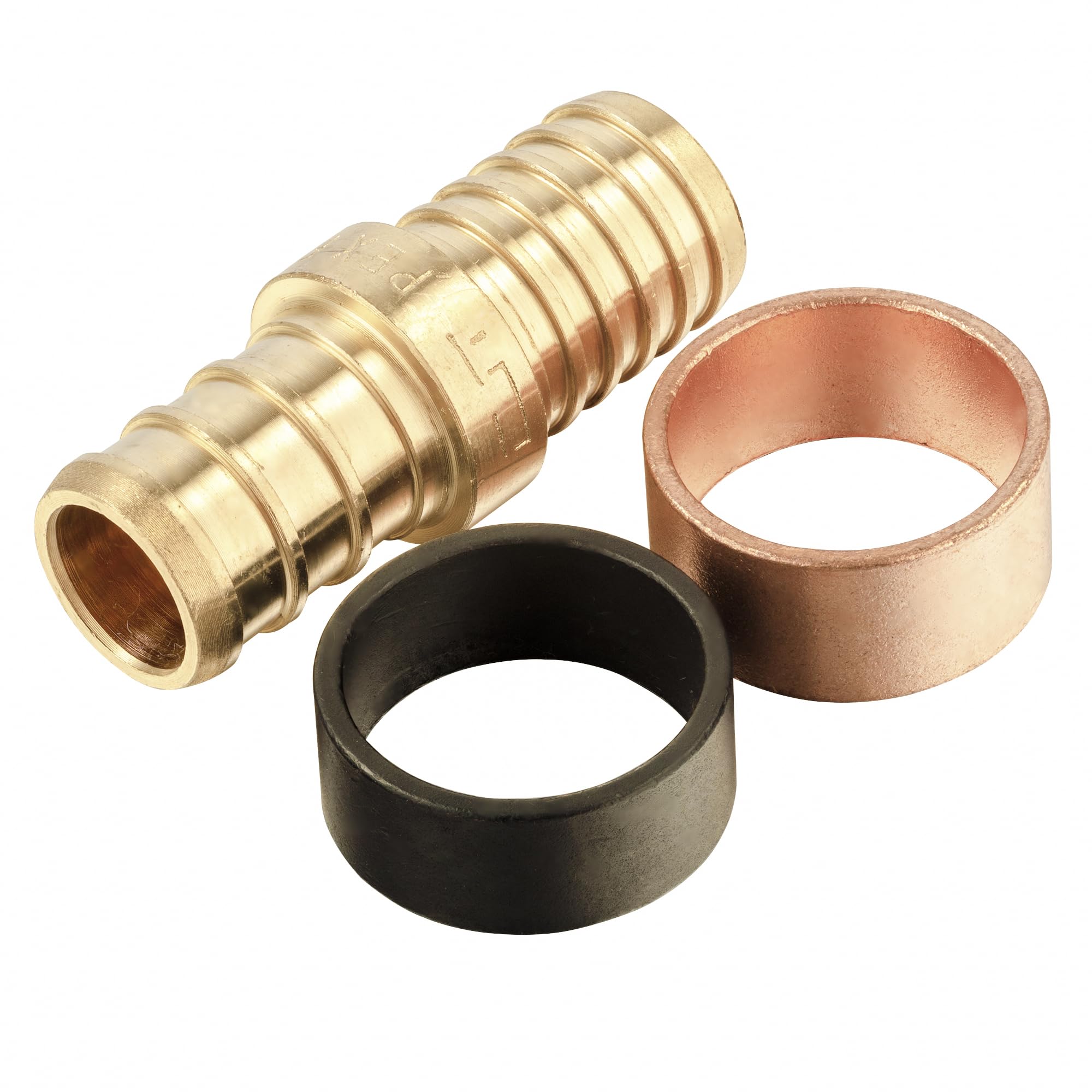 PEX-B Crimp 1/2-Inch Pex x 1/2-Inch PB Transition Brass Pex Coupling (Lead Free)