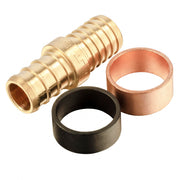 30 Pcs PEX-B Crimp 1/2-Inch Pex x 1/2-Inch PB Transition Brass Pex Coupling (Lead Free)