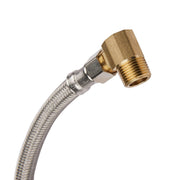 10 Pcs 4ft Dishwasher Hose, with attached 90 degree 3/8" comp x 3/8" MIP elbow, Premium Stainless Steel, Lead Free