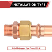 30 Pcs 1/2" Press Copper Union x Male (Lead Free)