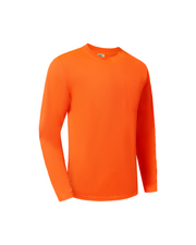 Kiwi High Visibility Orange Long Sleeve Safety Shirt [73500]