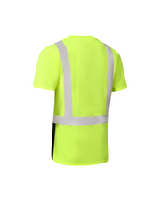 Kiwi High Visibility ANSI/ISEA 107-2020, Type R, Class 2 Two Tone Neon Short Sleeve Safety Shirt [74000]