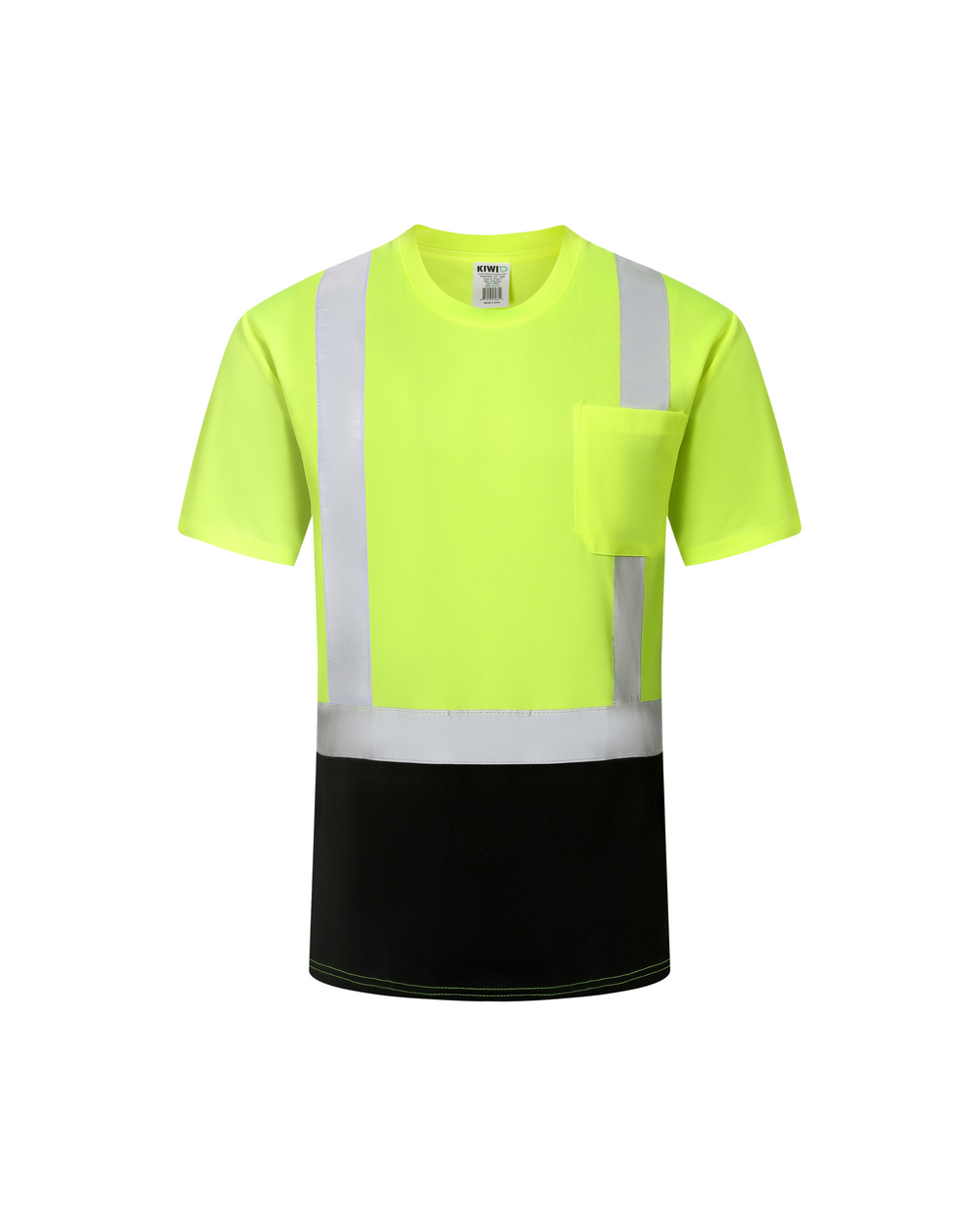 Kiwi High Visibility ANSI/ISEA 107-2020, Type R, Class 2 Two Tone Neon Short Sleeve Safety Shirt [74000]