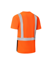 Kiwi High Visibility ANSI/ISEA 107-2020, Type R, Class 2 Two Tone Orange Short Sleeve Safety Shirt [74100]
