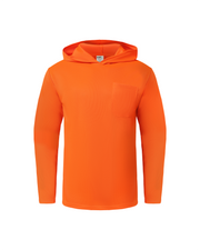 Kiwi High Visibility Orange Long Sleeve Safety Hoodie [75100]