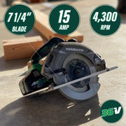 Metabo HPT C3607DAQ4M 36V MultiVolt Brushless 7-1/4-in Circular Saw (Tool Body Only)