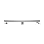 24" Linear Shower Drain, Square Hole Pattern Shower Drain, Brushed 304 Stainless Steel Linear Drain with Levelingft & Hair Strainer