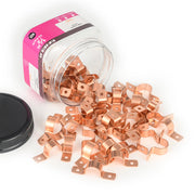 Pro 50 Pack 1/2" Copper Pipe Straps, Two Hole