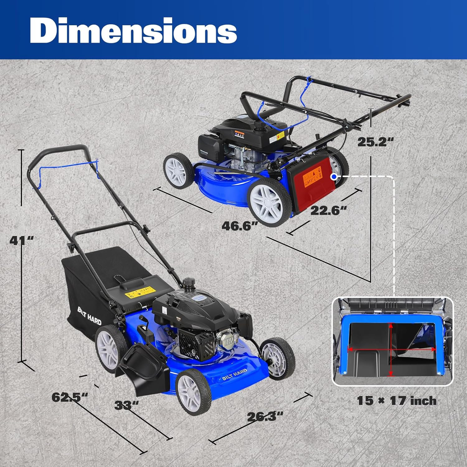 BILT HARD Push Lawn Mower - Thumbnail 3