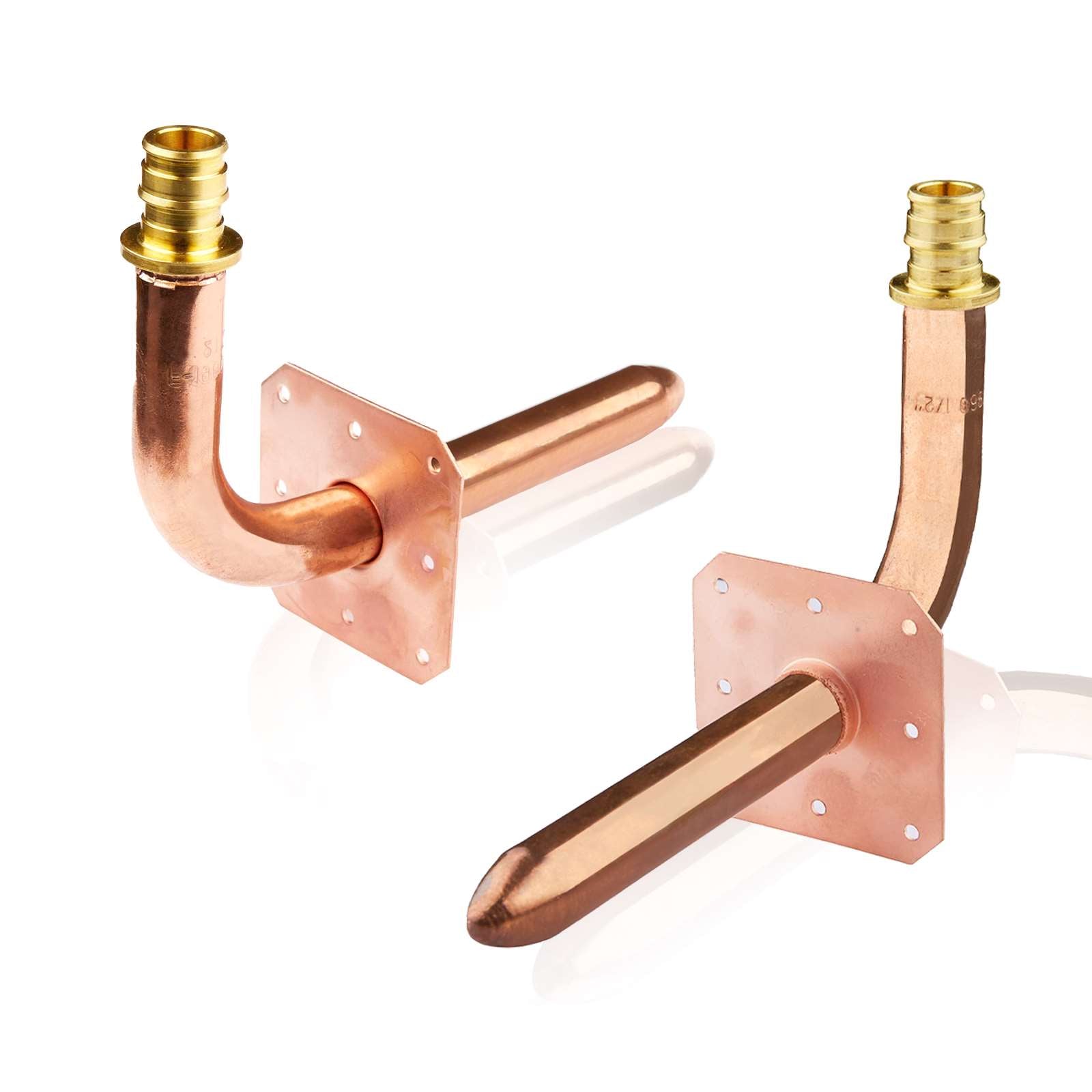 PEX A Expansion 1/2" 8" Copper Stub with Wall Flange