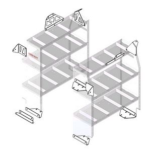 Van Shelving Rear Installation Kit, RAM ProMaster City - 9752-3-01 product image