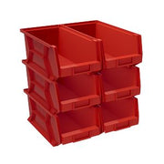 Red Bins, 6in x 8.2in x 13.2in, 6 Pack - 9856-7-02 product image