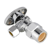 10 Pcs 1/2" CPVC x 3/8" OD Compr. Angle Stop Valve, 1/4 Turn (Lead Free)