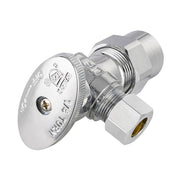 10 Pcs 1/2" CPVC x 3/8" OD Compr. Angle Stop Valve, 1/4 Turn (Lead Free)